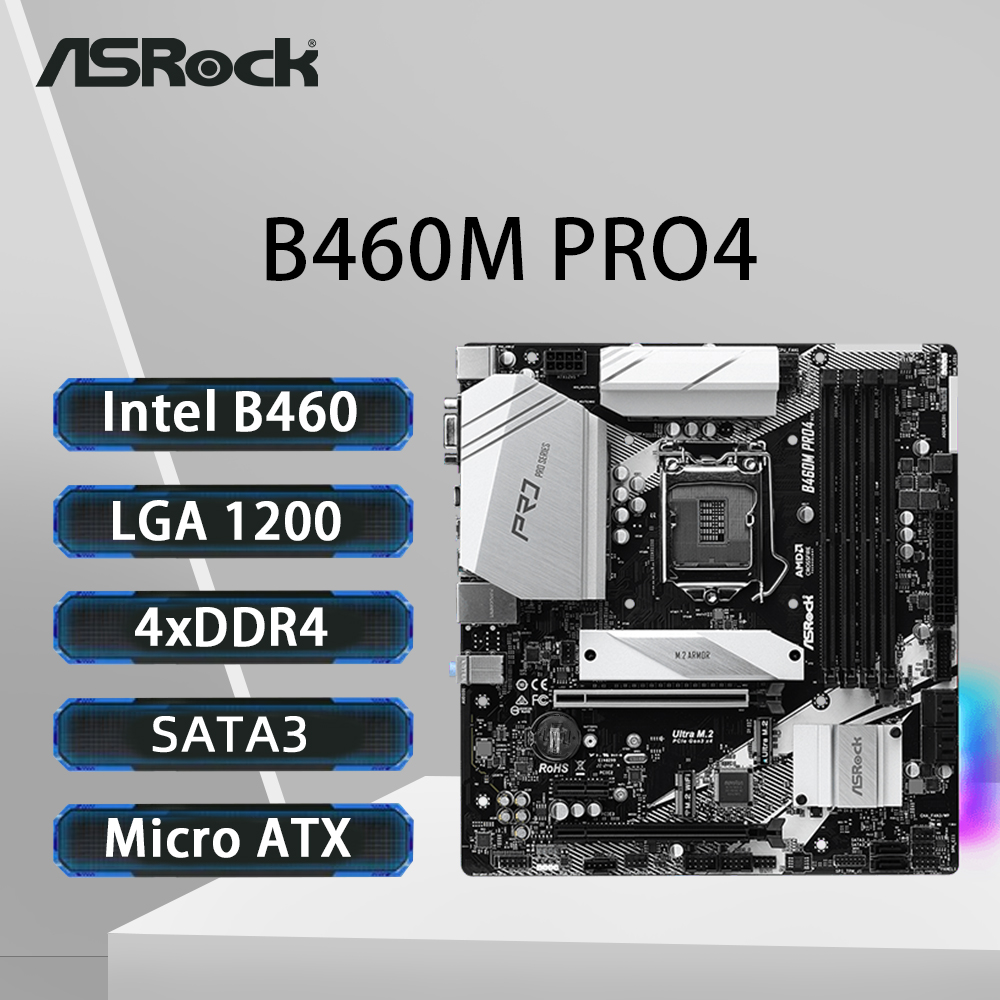 ASRock B460M PRO4 Motherboard  - đánh giá và giá Intel Cpu Core I9