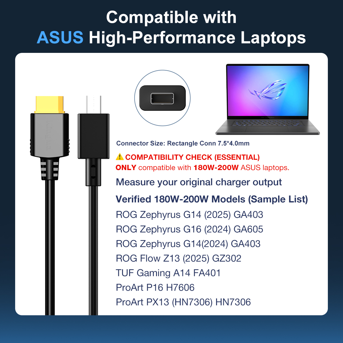 200W 260W Laptop Charger for A - đánh giá và giá Pc Gaming Rog