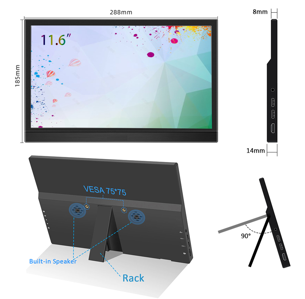 11.6-inch portable monitor sup - đánh giá và giá Pc Gaming On Mobile