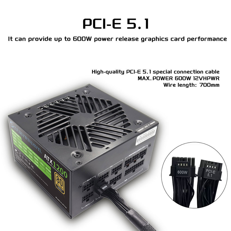 PCIE 5.0 1200W PC Power Supply - đánh giá và giá Pc Gaming Watt