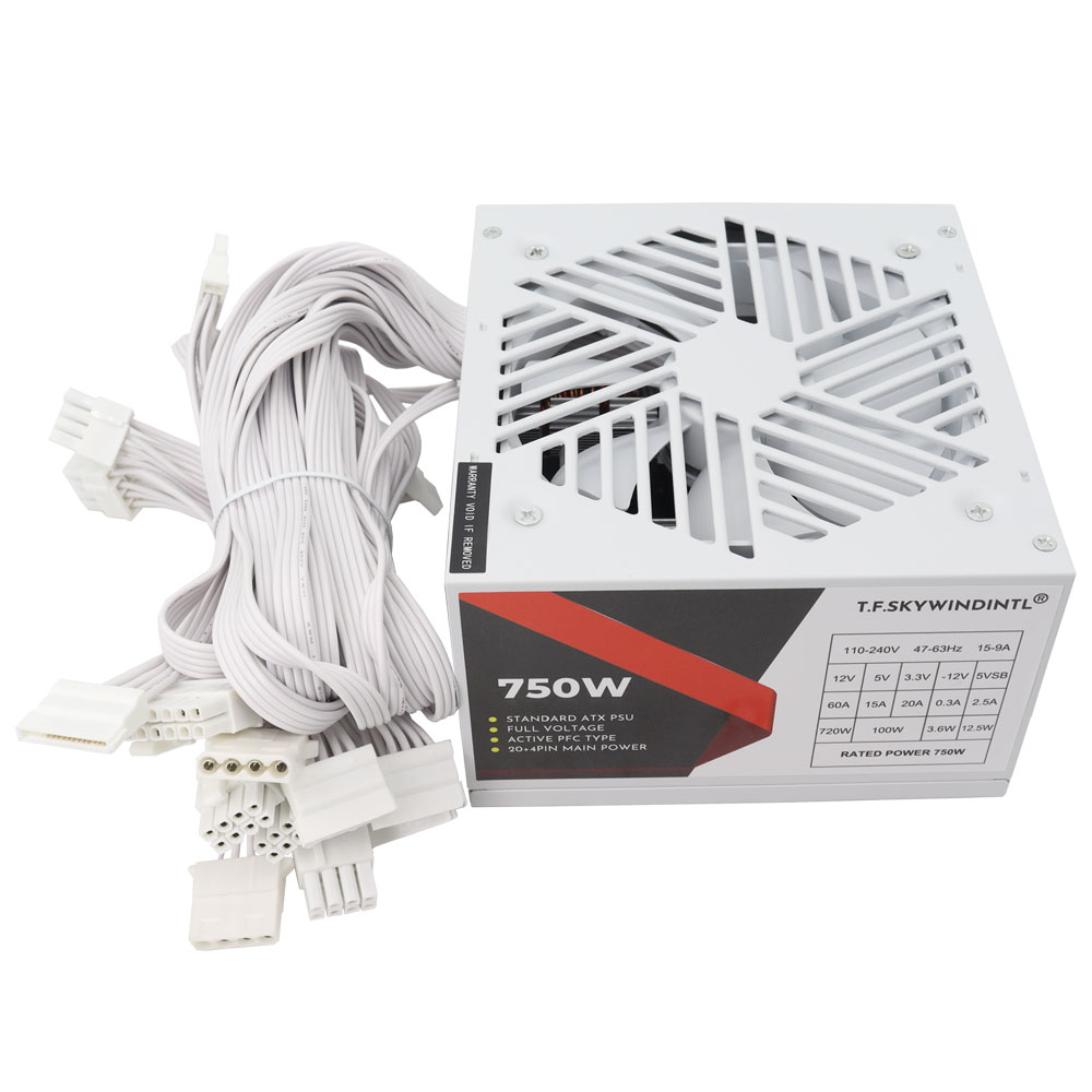 White 750W PSU PC Power Supply - đánh giá và giá Pc Gaming Watt